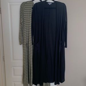 2 LuLaRoe Sarah Cardigans 1 is Solid BLACK 🖤🦄